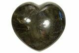 Flashy Polished Labradorite Heart - Madagascar #322523-1